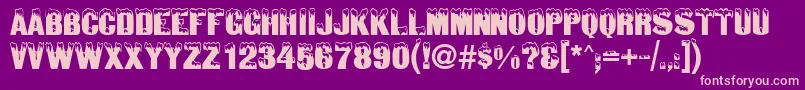 SnowtopCaps Font – Pink Fonts on Purple Background