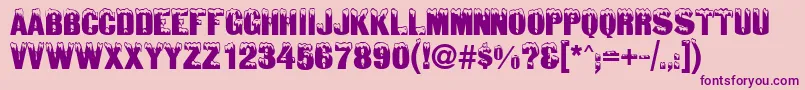 SnowtopCaps Font – Purple Fonts on Pink Background