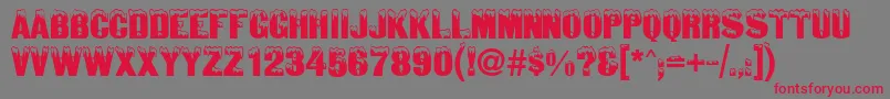 SnowtopCaps Font – Red Fonts on Gray Background