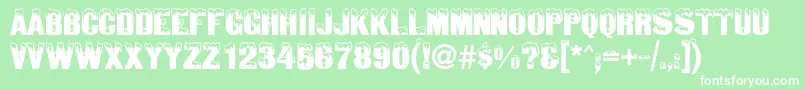 SnowtopCaps Font – White Fonts on Green Background