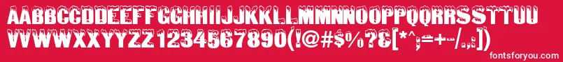 SnowtopCaps Font – White Fonts on Red Background