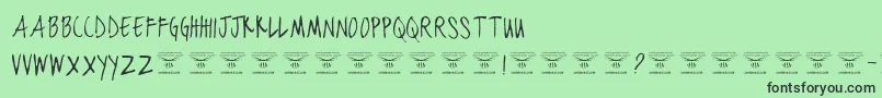 BlackjacketboysThin Font – Black Fonts on Green Background