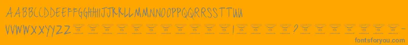 Шрифт BlackjacketboysThin – серые шрифты на оранжевом фоне