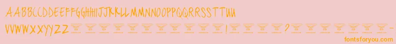 BlackjacketboysThin Font – Orange Fonts on Pink Background