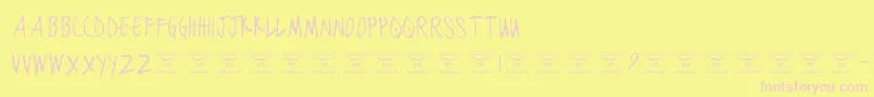 BlackjacketboysThin Font – Pink Fonts on Yellow Background