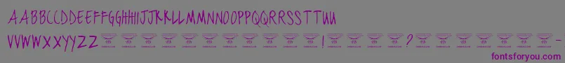 BlackjacketboysThin Font – Purple Fonts on Gray Background