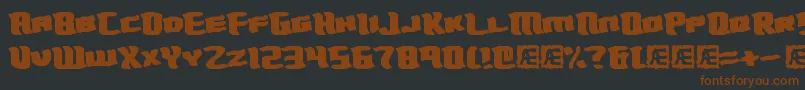 TurmoilBrk Font – Brown Fonts on Black Background