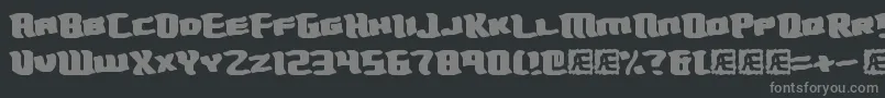 TurmoilBrk Font – Gray Fonts on Black Background