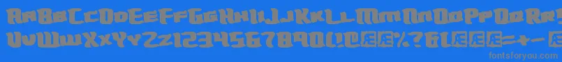 TurmoilBrk Font – Gray Fonts on Blue Background