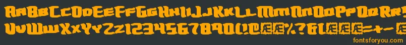 TurmoilBrk Font – Orange Fonts on Black Background