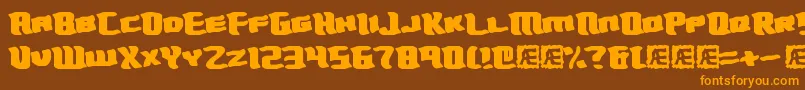 TurmoilBrk Font – Orange Fonts on Brown Background