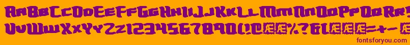 TurmoilBrk Font – Purple Fonts on Orange Background