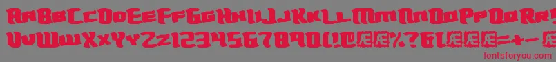 TurmoilBrk Font – Red Fonts on Gray Background