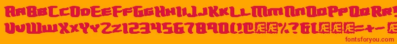 TurmoilBrk Font – Red Fonts on Orange Background