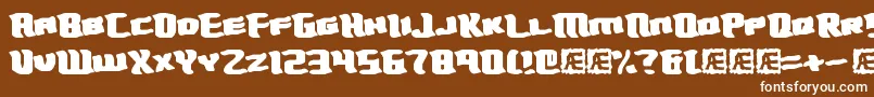 TurmoilBrk Font – White Fonts on Brown Background