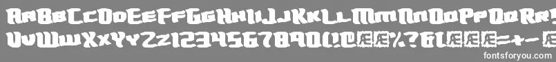 フォントTurmoilBrk – 灰色の背景に白い文字