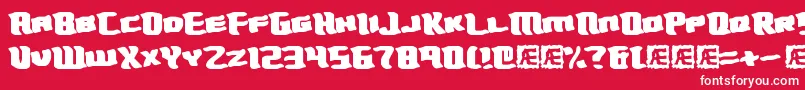 TurmoilBrk Font – White Fonts on Red Background