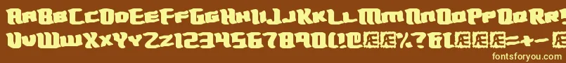 TurmoilBrk Font – Yellow Fonts on Brown Background