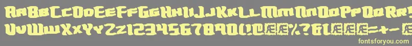 TurmoilBrk Font – Yellow Fonts on Gray Background