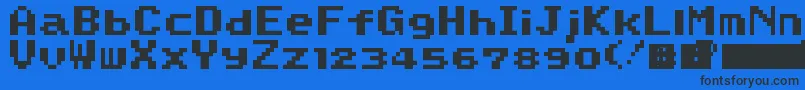 SuperMarioWorld Font – Black Fonts on Blue Background