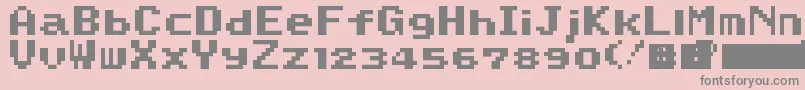 SuperMarioWorld Font – Gray Fonts on Pink Background