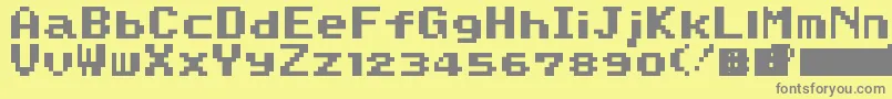 SuperMarioWorld Font – Gray Fonts on Yellow Background