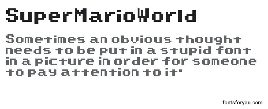 Przegląd czcionki SuperMarioWorld