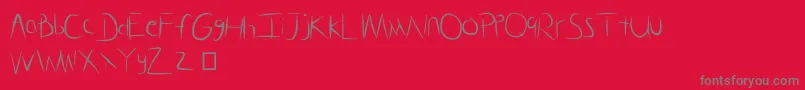 GlassHand-Schriftart – Graue Schriften auf rotem Hintergrund