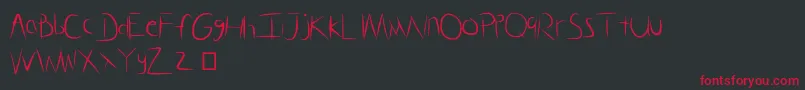 GlassHand Font – Red Fonts on Black Background