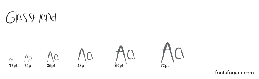 GlassHand Font Sizes