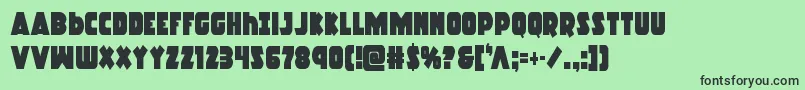 Racketsquadcond Font – Black Fonts on Green Background