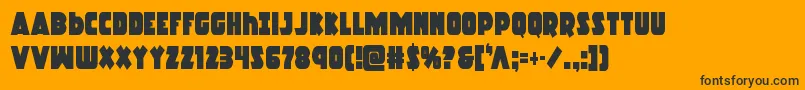 Racketsquadcond Font – Black Fonts on Orange Background