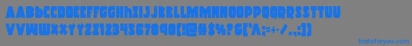 Racketsquadcond Font – Blue Fonts on Gray Background