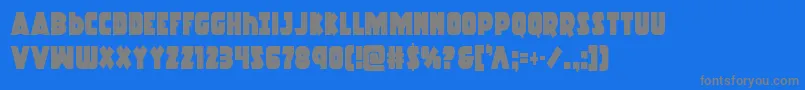 フォントRacketsquadcond – 青い背景に灰色の文字