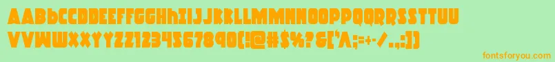 Racketsquadcond Font – Orange Fonts on Green Background