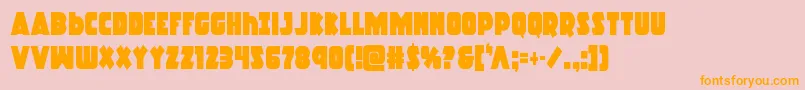 Racketsquadcond Font – Orange Fonts on Pink Background