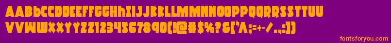 Racketsquadcond Font – Orange Fonts on Purple Background