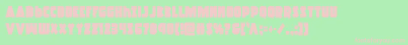 Racketsquadcond Font – Pink Fonts on Green Background