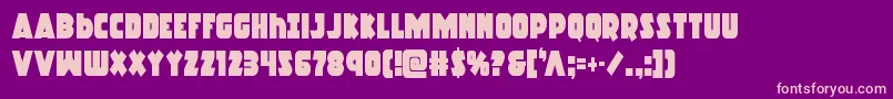Racketsquadcond Font – Pink Fonts on Purple Background