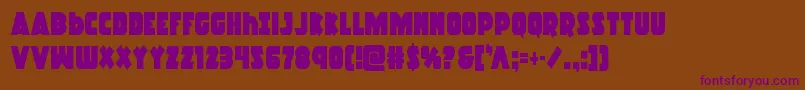 Racketsquadcond Font – Purple Fonts on Brown Background