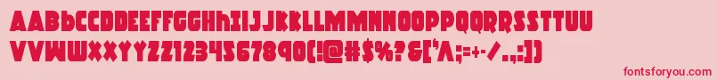 Racketsquadcond Font – Red Fonts on Pink Background