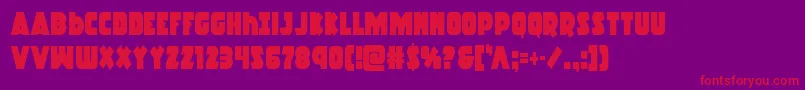 Racketsquadcond Font – Red Fonts on Purple Background