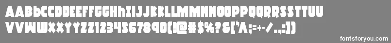Racketsquadcond Font – White Fonts on Gray Background