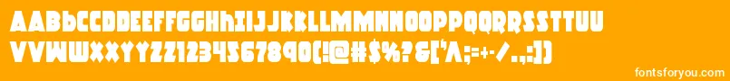 Шрифт Racketsquadcond – белые шрифты на оранжевом фоне