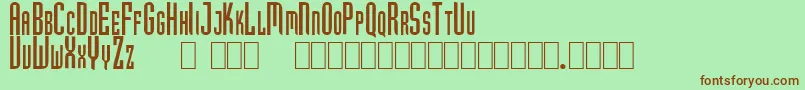 GfHubertCaps Font – Brown Fonts on Green Background