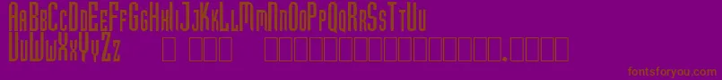 GfHubertCaps Font – Brown Fonts on Purple Background