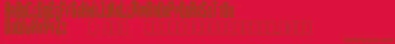 GfHubertCaps Font – Brown Fonts on Red Background