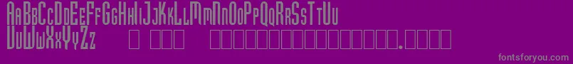 GfHubertCaps Font – Gray Fonts on Purple Background