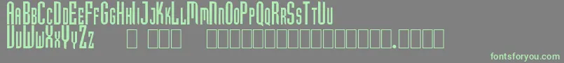 GfHubertCaps Font – Green Fonts on Gray Background