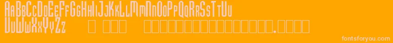 More about GfHubertCaps Font GfHubertCaps Font – Pink Fonts on Orange Background